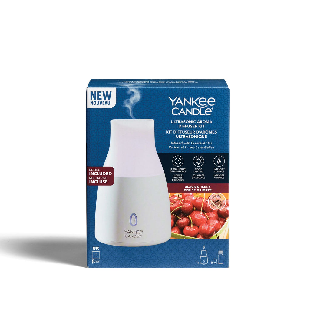 Ultrasonic Aroma Diffuser Starter Kit Black Cherry by Yankee Candle