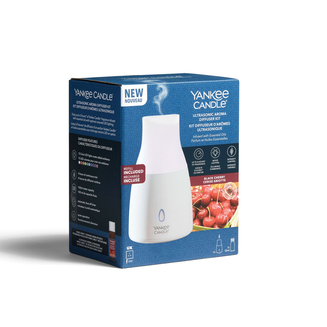 Ultrasonic Aroma Diffuser Starter Kit Black Cherry by Yankee Candle