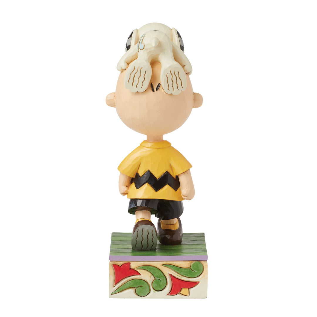 Head Honcho (Snoopy on Charlie Brown's Head Figurine) - Peanuts by Jim Shore