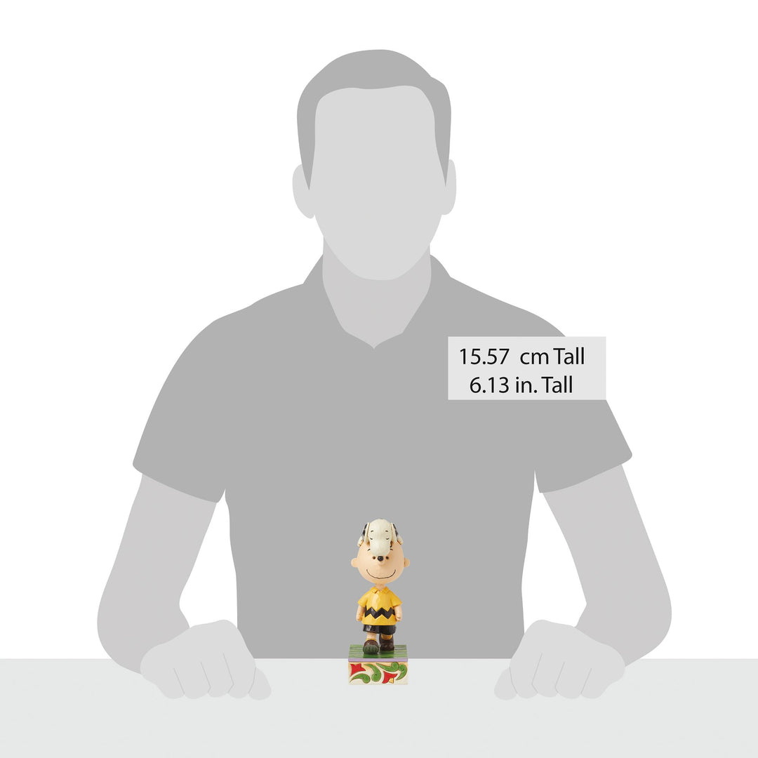 Head Honcho (Snoopy on Charlie Brown's Head Figurine) - Peanuts by Jim Shore