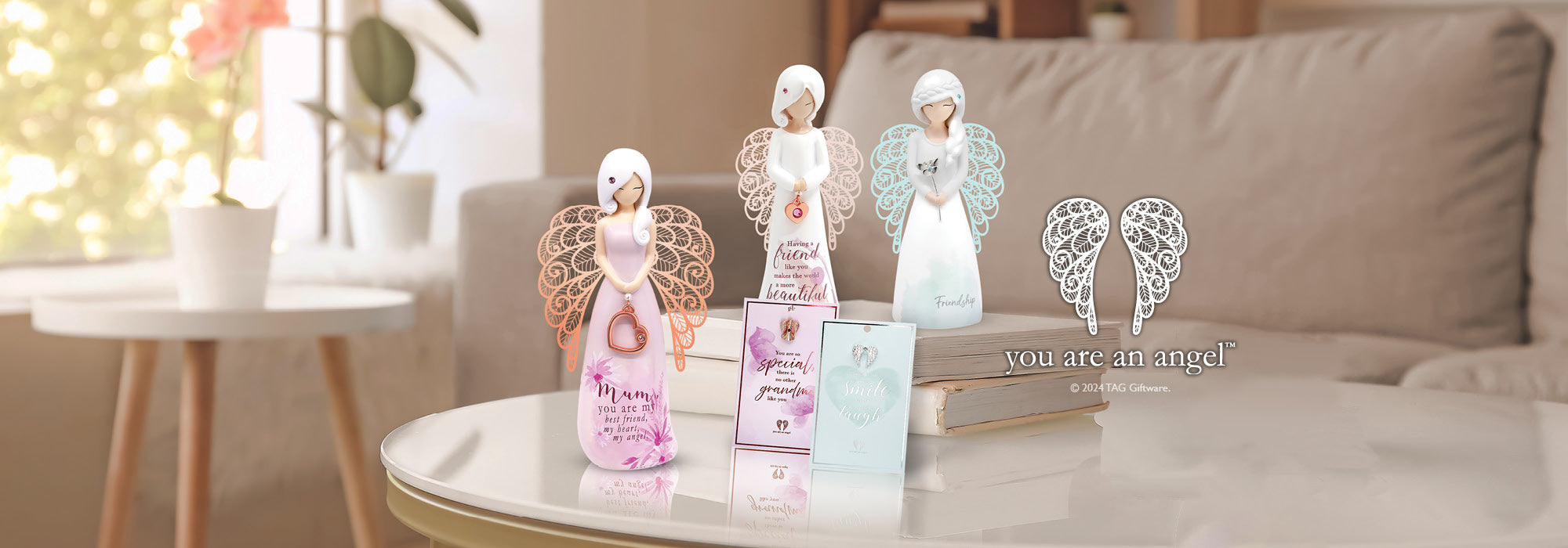 You Are An Angel collection of angel figurines and pin cards | Enesco Gift Shop