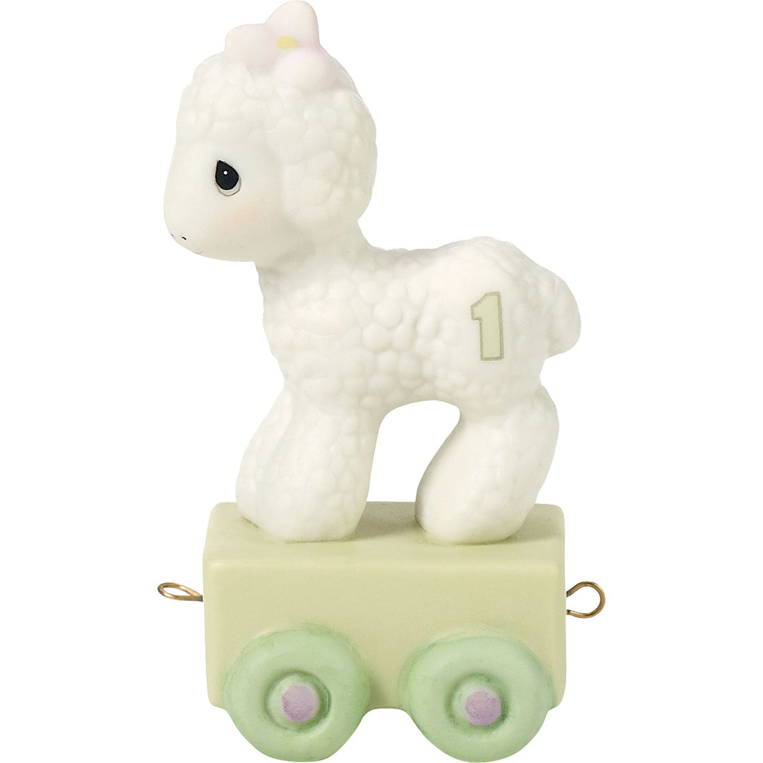 Birthday Train Age 1 Figurine by Precious Moments - "Happy Birthday Little Lamb"