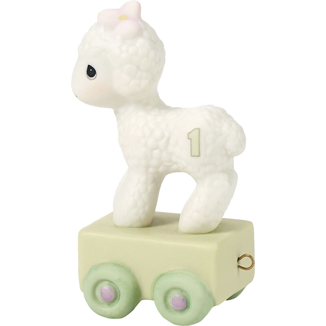 Birthday Train Age 1 Figurine by Precious Moments - "Happy Birthday Little Lamb"