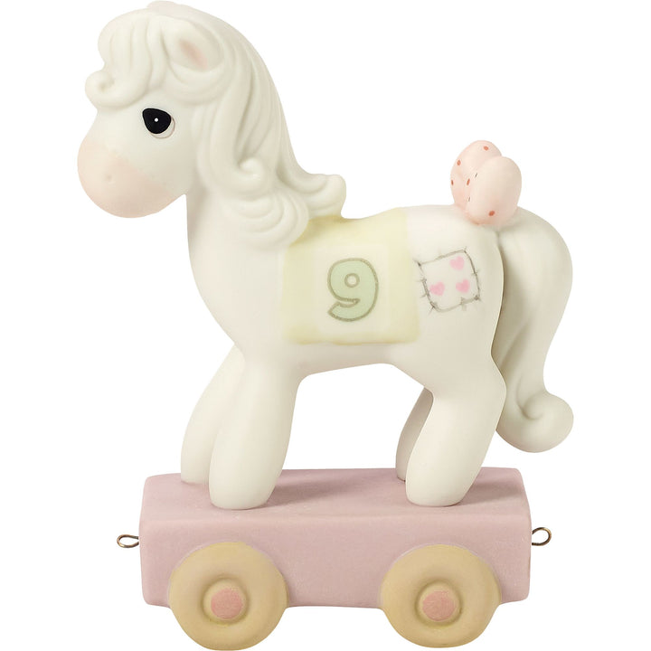 Birthday Train Age 9 Figurine by Precious Moments - "Being Nine Is Just Divine"