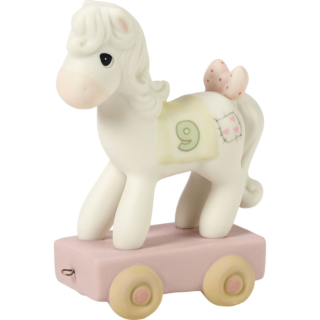 Birthday Train Age 9 Figurine by Precious Moments - "Being Nine Is Just Divine"
