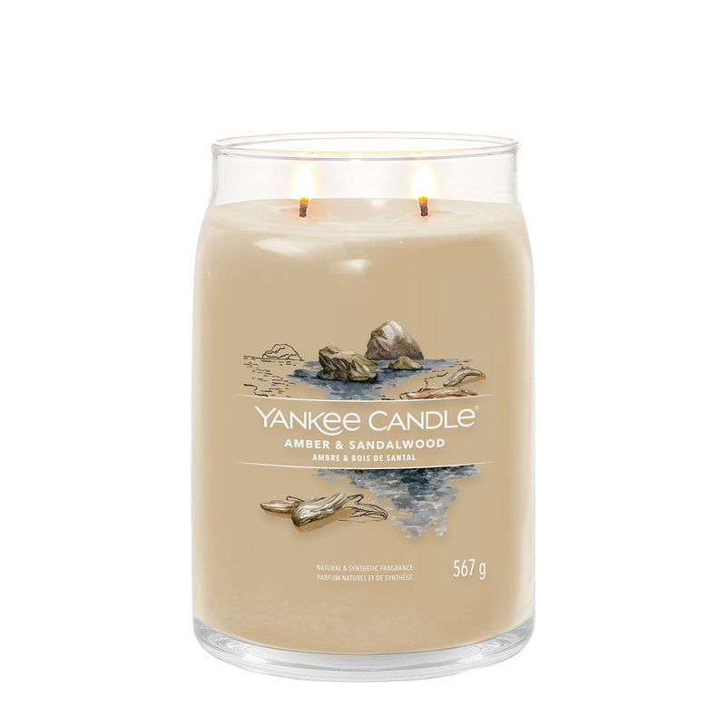 Amber & Sandalwood Signature Large Jars Yankee Candle - Enesco Gift Shop