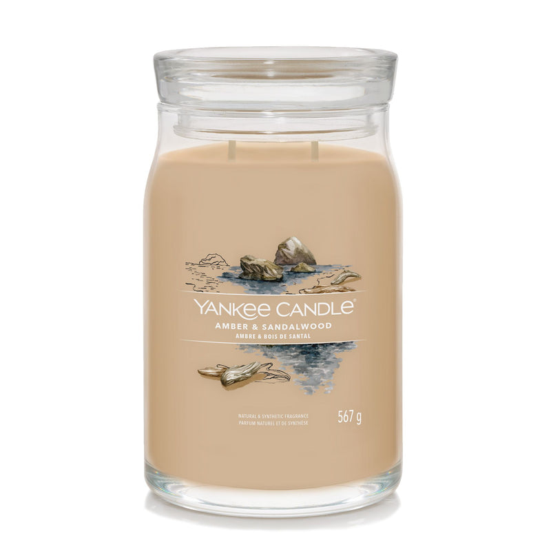 Amber & Sandalwood Signature Large Jars Yankee Candle - Enesco Gift Shop