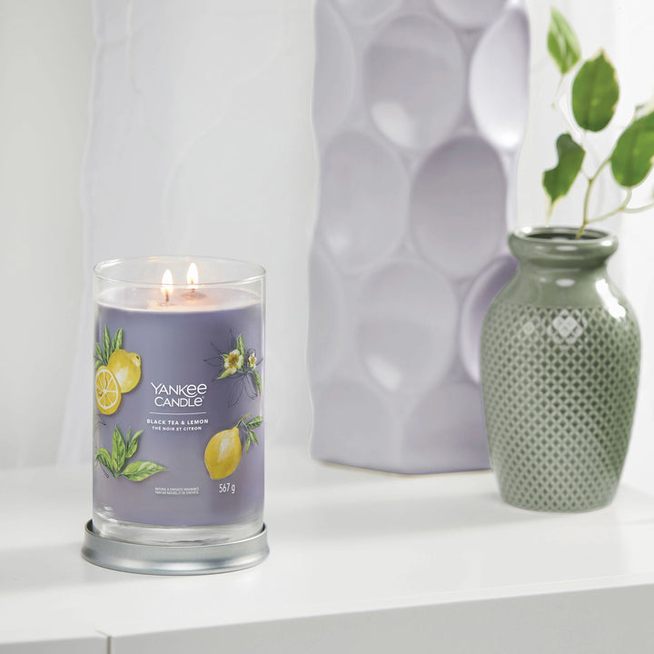 Black Tea & Lemon Signature Large Tumbler Yankee Candle