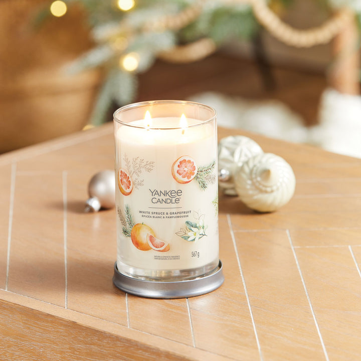 White Spruce & Grapefruit Signature Large Tumbler by Yankee Candle