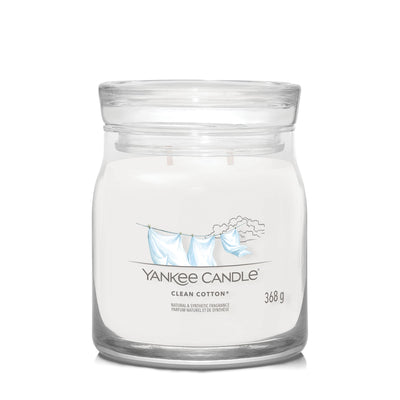 Clean Cotton Signature Medium Jar Yankee Candle - Enesco Gift Shop