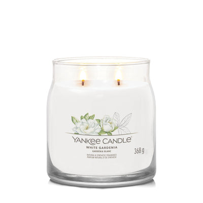 White Gardenia Signature Medium Jar Yankee Candle - Enesco Gift Shop