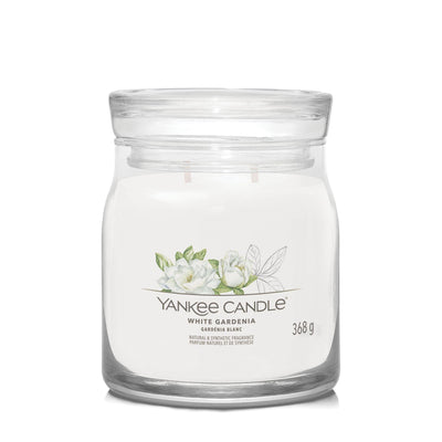 White Gardenia Signature Medium Jar Yankee Candle - Enesco Gift Shop