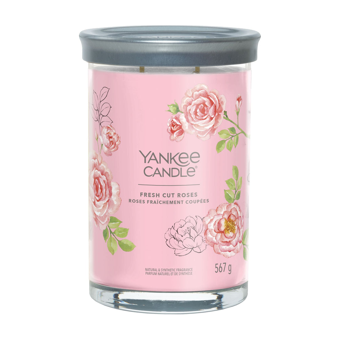 Fresh Cut Roses Signature Large Tumbler Yankee Candle