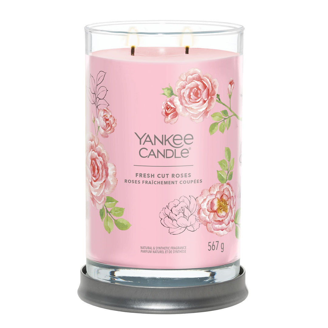 Fresh Cut Roses Signature Large Tumbler Yankee Candle