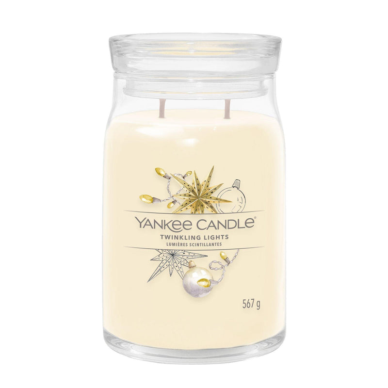 Twinkling Lights Signature Large Jar by Yankee Candle - Enesco Gift Shop