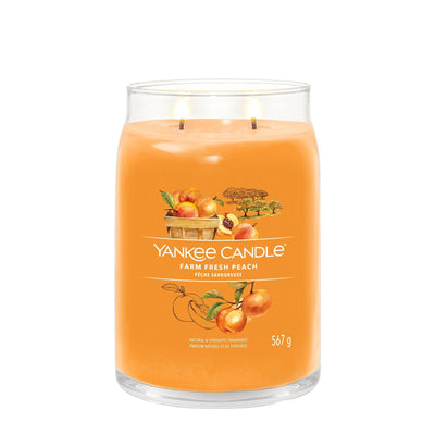 Farm Fresh Peach Signature Large Jar Yankee Candle - Enesco Gift Shop