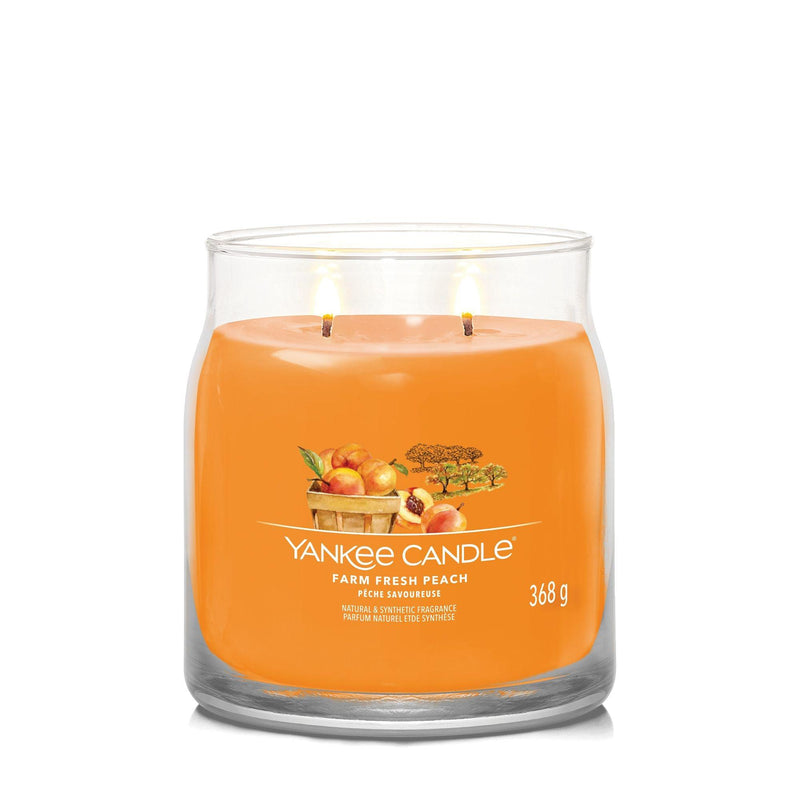 Farm Fresh Peach Signature Medium Jar Yankee Candle - Enesco Gift Shop