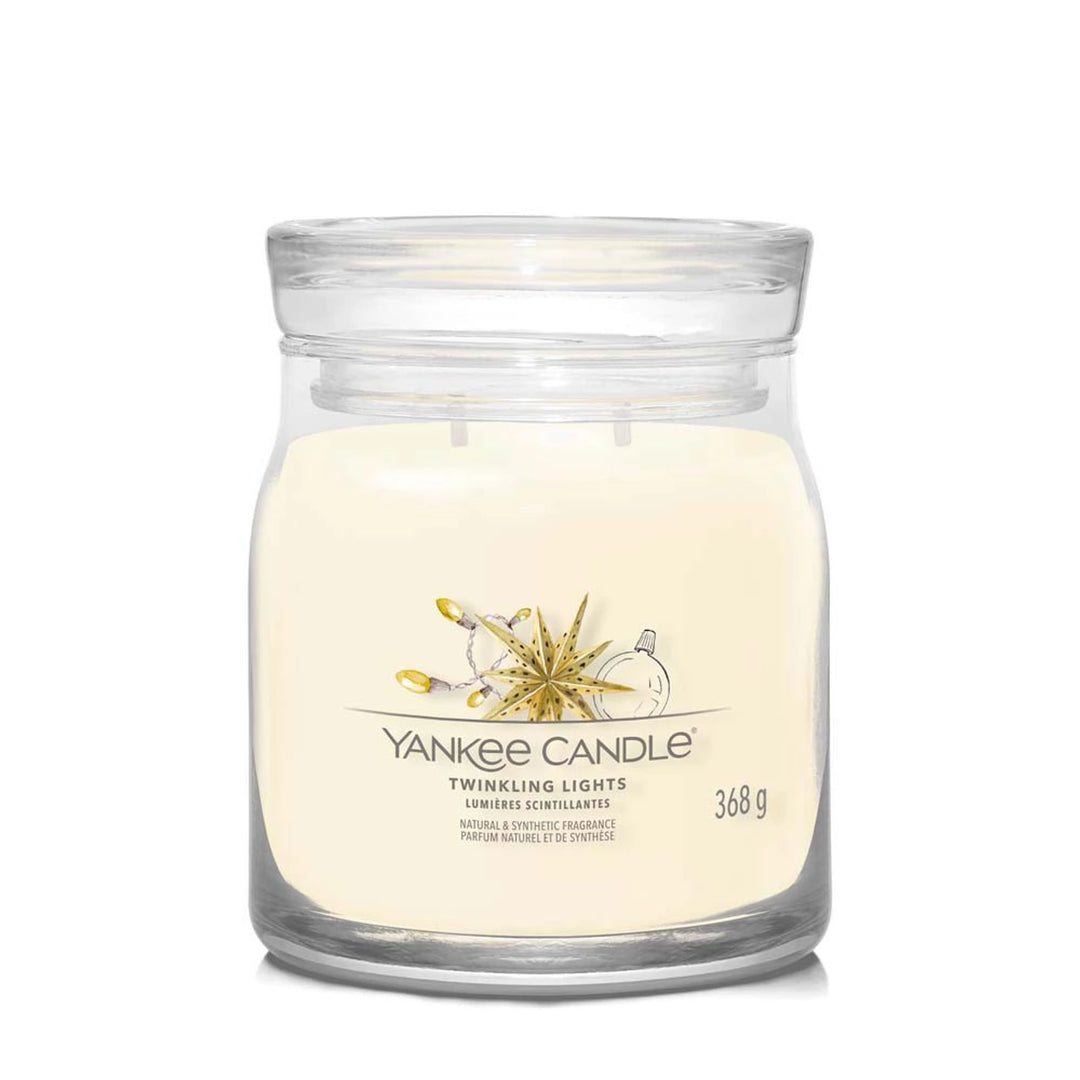 Twinkling Lights Signature Medium Jar by Yankee Candle