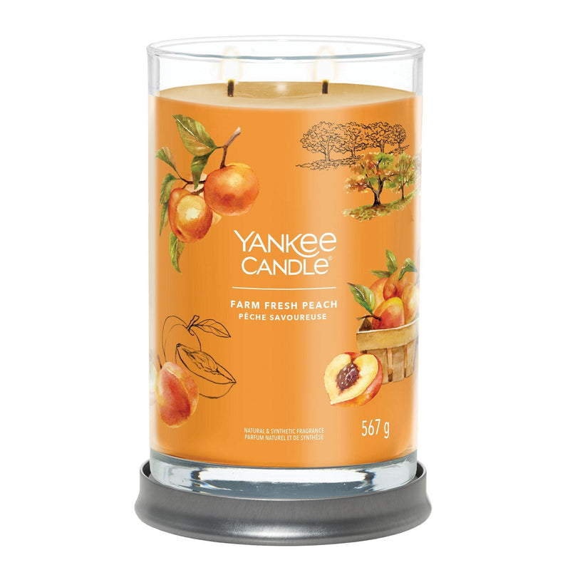 Farm Fresh Peach Signature Large Tumbler Yankee Candle - Enesco Gift Shop
