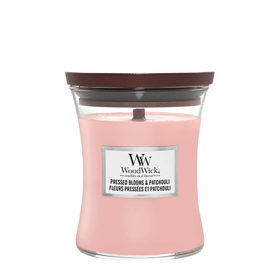 Pressed Blooms & Patchouli Medium Hourglass Wood Wick Candle