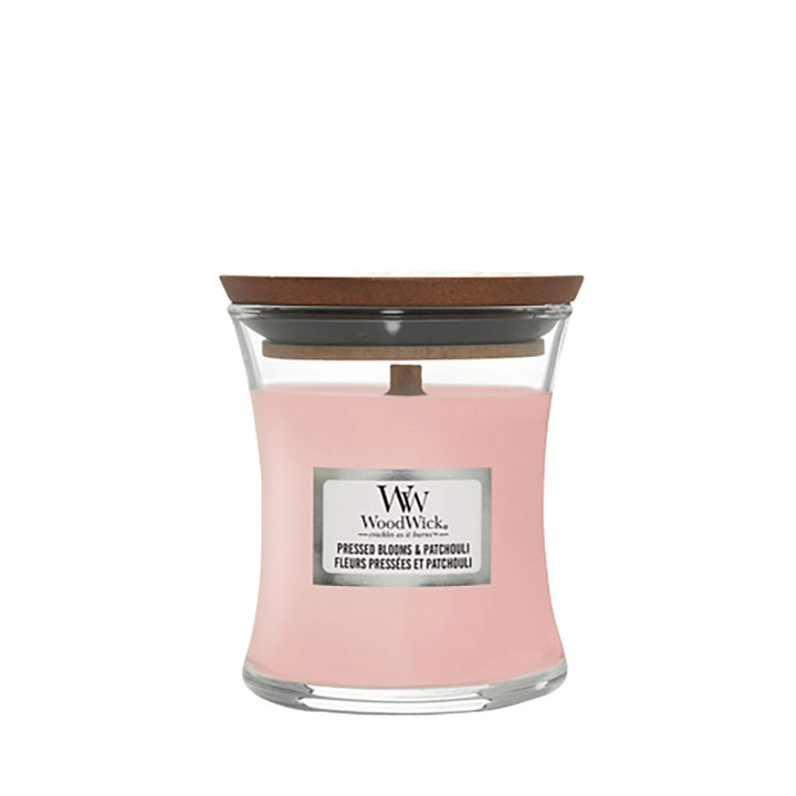 Pressed Blooms & Patchouli Mini Hourglass Wood Wick Candle