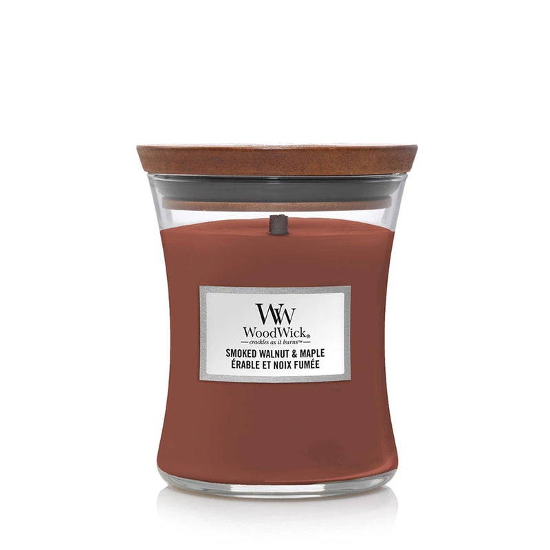 Smoked Walnut & Maple Medium Hourglass Wood Wick Candle - Enesco Gift Shop