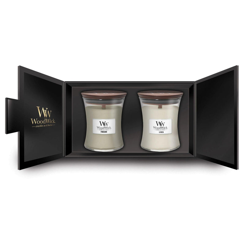 2 Medium Hourglass Gift Set by Wood Wick Candle - Enesco Gift Shop