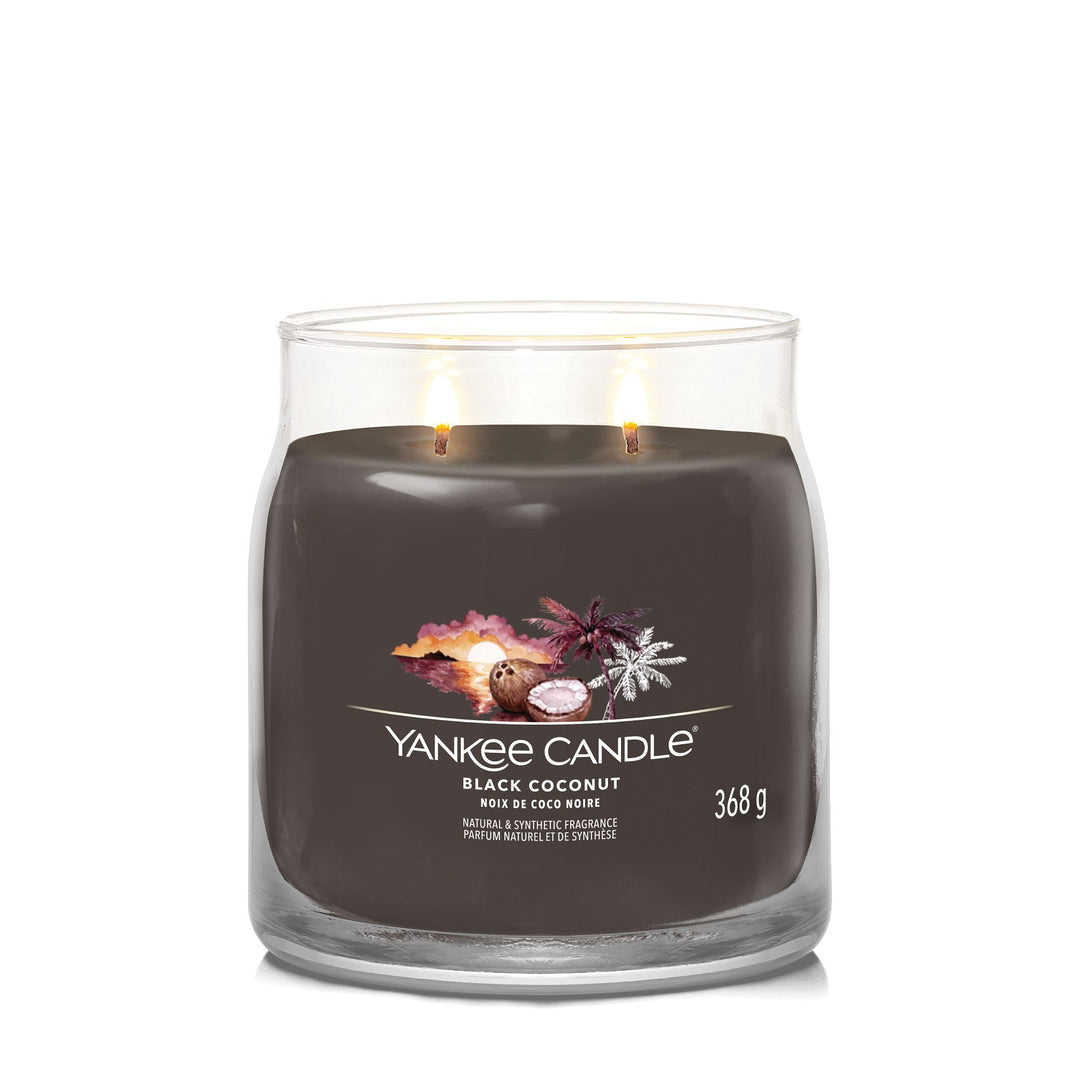 Black Coconut Signature Medium Jar Yankee Candle