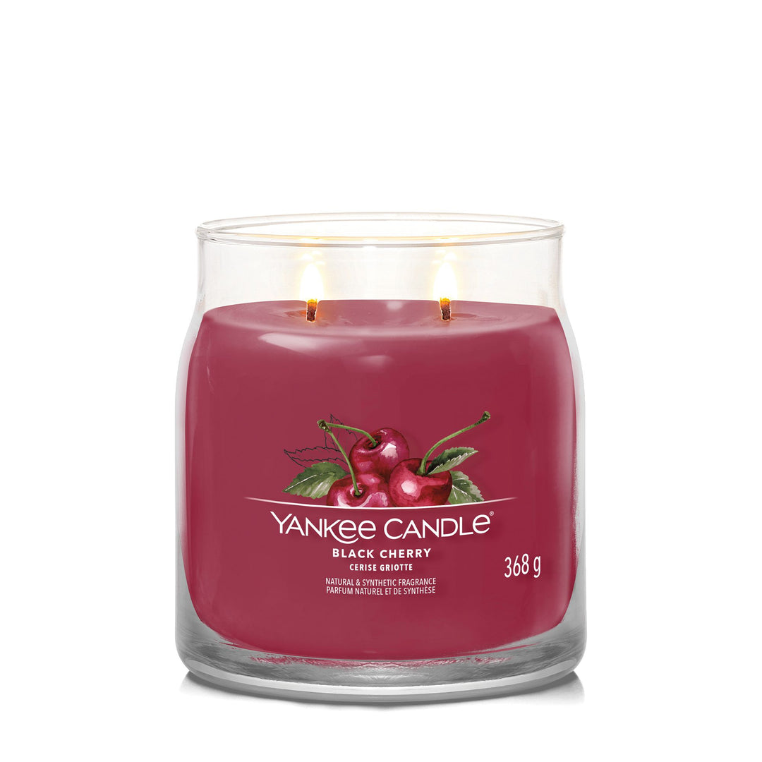 Black Cherry Signature Medium Jar Yankee Candle