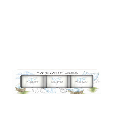 Clean Cotton Signature 3 Pack Votive Yankee Candle - Enesco Gift Shop