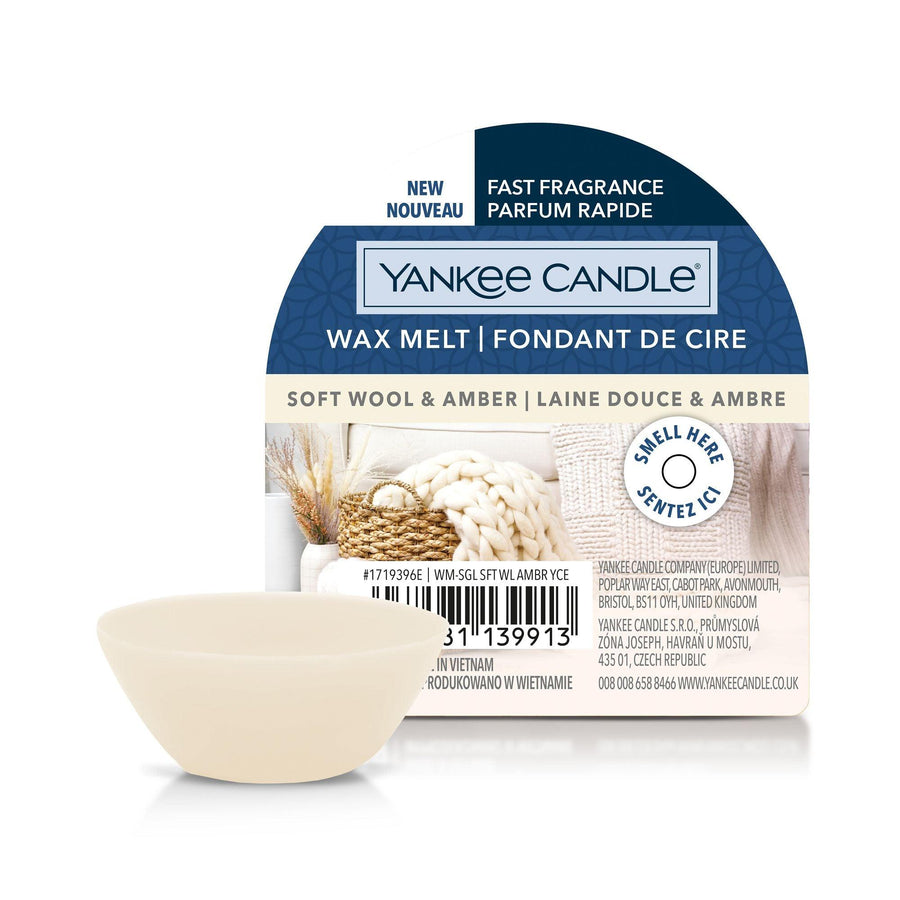 Soft Wool & Amber Signature Single Wax Melt Yankee Candle - Enesco Gift Shop