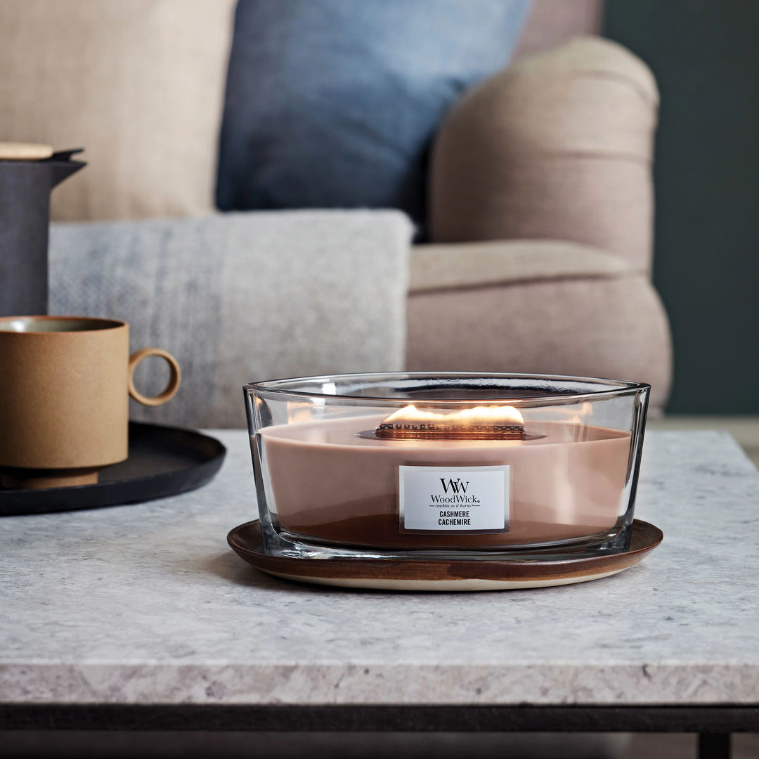 Cashmere Ellipse Wood Wick Candle