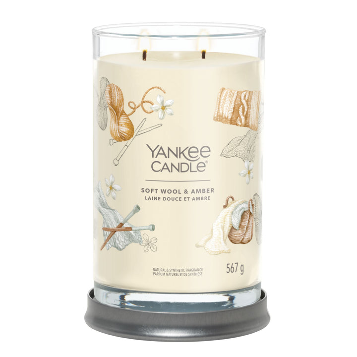 Soft Wool & Amber Signature Large Tumbler Yankee Candle