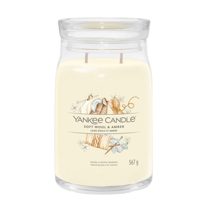 Soft Wool & Amber Signature Large Jar Yankee Candle