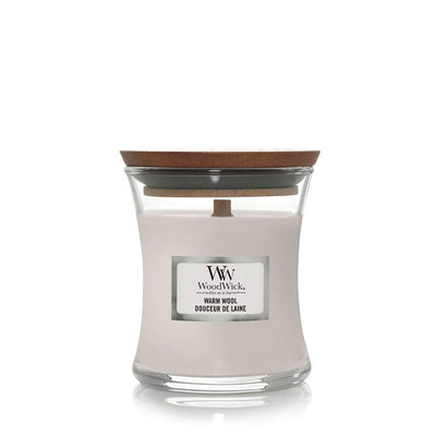 Warm Wool Mini Hourglass Wood Wick Candle - Enesco Gift Shop