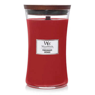 Pomegranate Large Hourglass Wood Wick Candle - Enesco Gift Shop