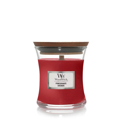 Pomegranate Mini Hourglass Wood Wick Candle - Enesco Gift Shop