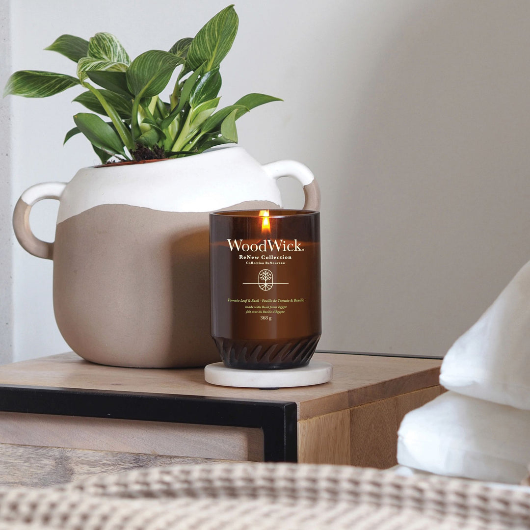 Tomato Leaf & Basil Renew Large Candle by WoodWick