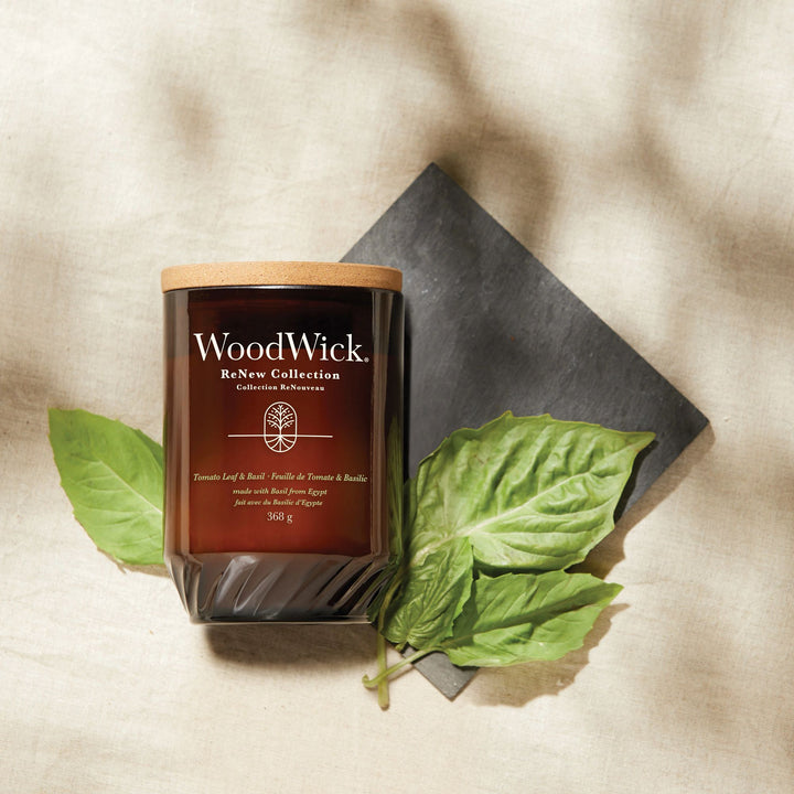 Tomato Leaf & Basil Renew Large Candle by WoodWick