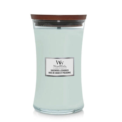 Wood Wick Candle Sagewood & Seagrass Large Hourglass - Enesco Gift Shop