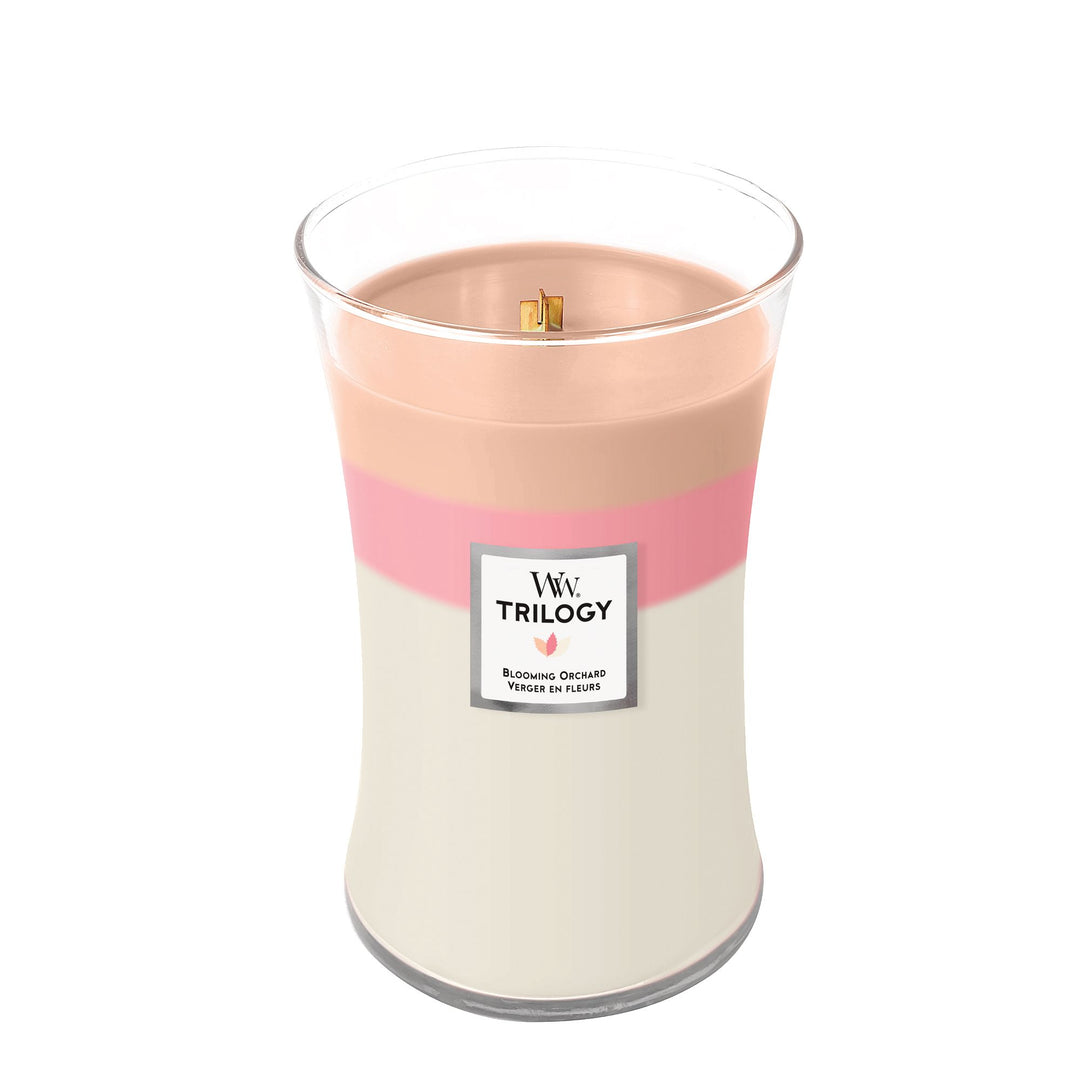 Blooming Orchid Trilogy Large Hourglass Wood Wick Candle