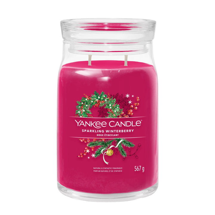 Sparkling Winterberry Signature Large Jar by Yankee Candle