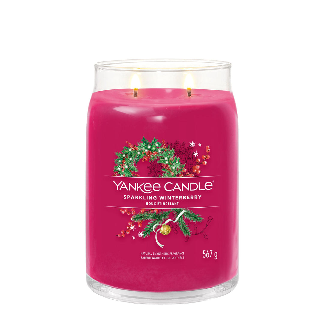 Sparkling Winterberry Signature Large Jar by Yankee Candle