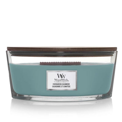 Evergreen Cashmere Ellipse Wood Wick Candle - Enesco Gift Shop