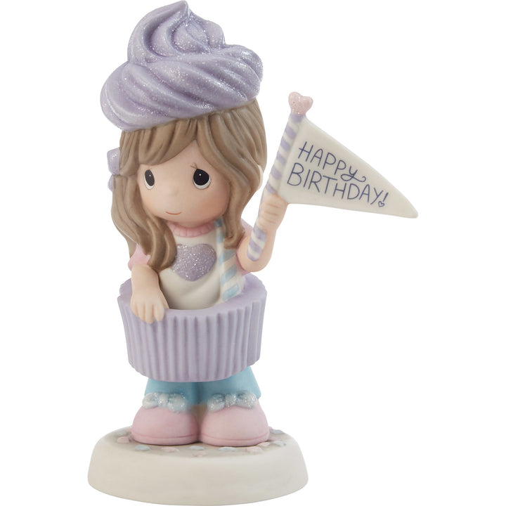 Purple Cupcake Girl Figurine by Precious Moments
