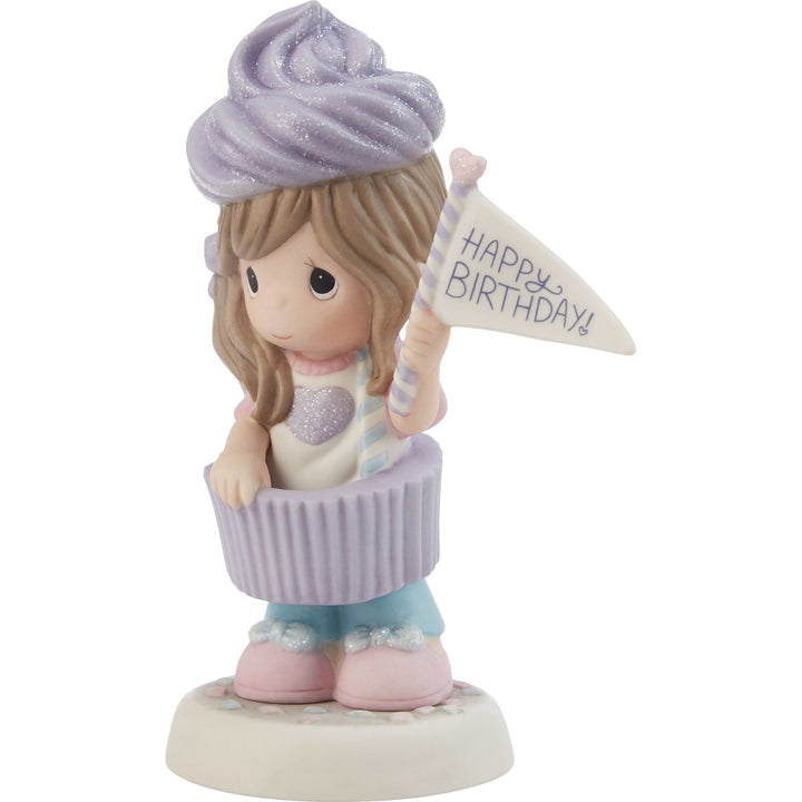 Purple Cupcake Girl Figurine by Precious Moments