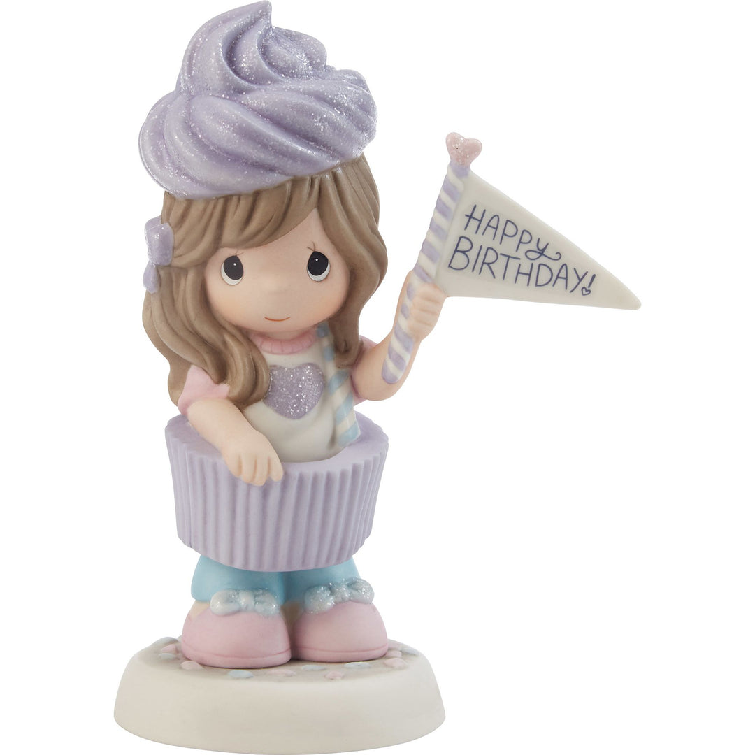 Purple Cupcake Girl Figurine by Precious Moments