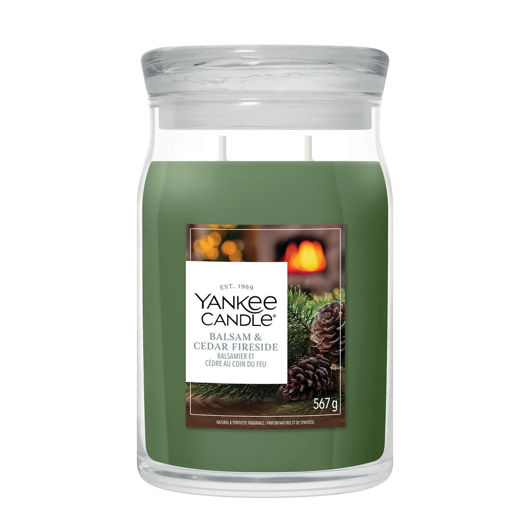 Balsam & Cedar Fireside Signature Large Jar by Yankee Candle