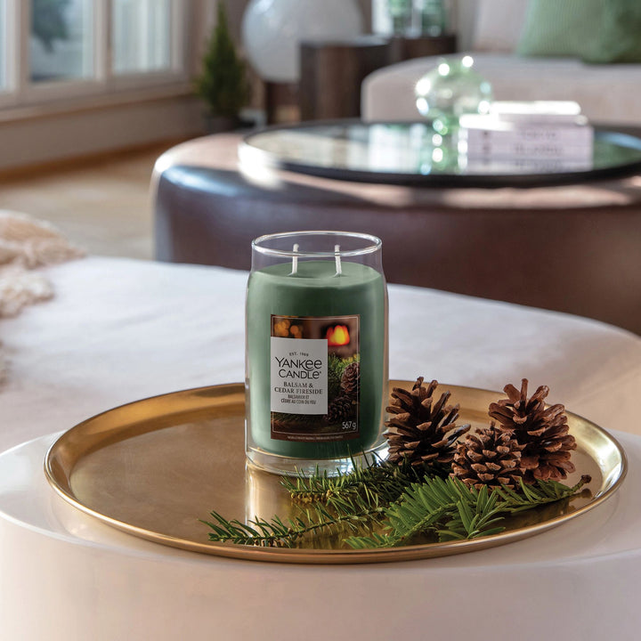 Balsam &amp; Cedar Fireside Signature Large Jar by Yankee Candle