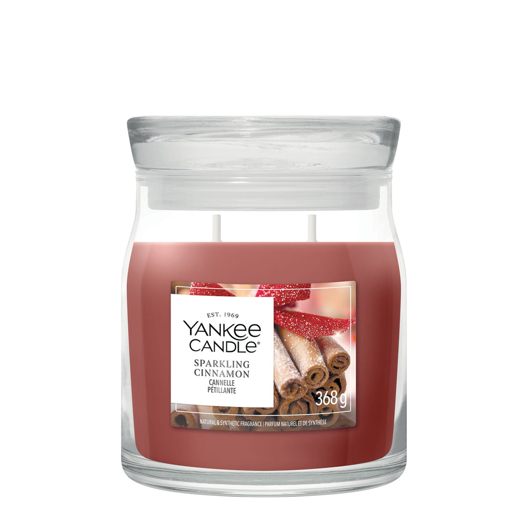 Sparkling Cinnamon Signature Medium Jar by Yankee Candle